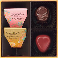 ゴディバ　チョコレートローズ　アソートメント（４粒）