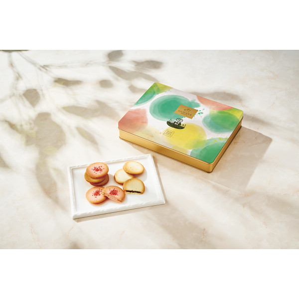 １００周年　リト＠葉っぱ切り絵／ゴディバ　ラングドシャクッキーアソートメント缶入のサムネイル画像1