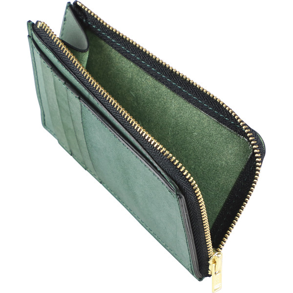 日本製ブライドルレザー　フラグメントケース グリーンのサムネイル画像1