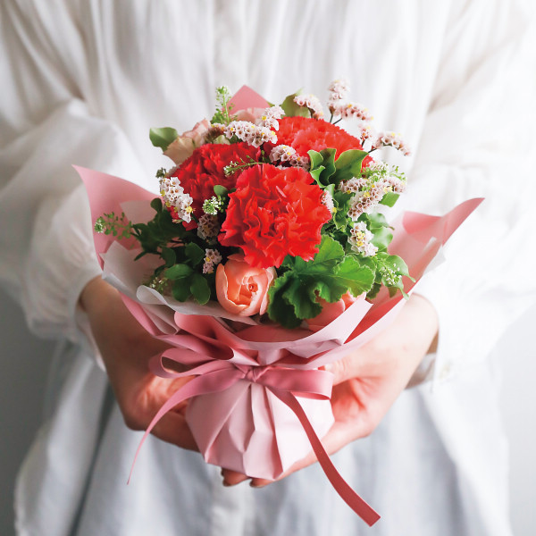 【母の日専用】スタンドブーケ　チアフルＳ（ピンク） ピンクのサムネイル画像1