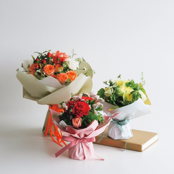 【母の日専用】スタンドブーケ　チアフルＳ（ピンク） ピンクのサムネイル画像2