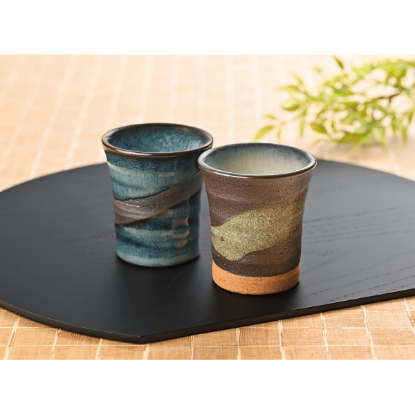 釉変わり　冷酒杯２個セットのサムネイル画像1