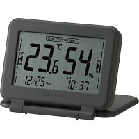 リズム　ＣＯＭＦＯＭＥＴＥＲ　Ｐｏｒｔａｂｌｅ（環境目安表示付き高精度温湿度計） ダークグレー 