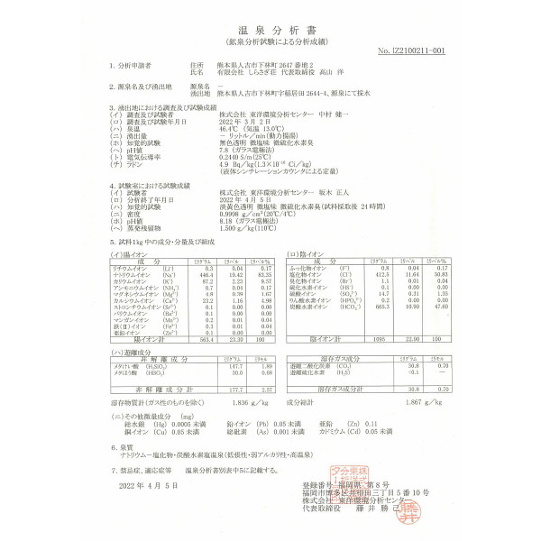 人吉温泉　温泉ギフト　温泉宅配　名湯をご自宅で　（ＢＯＸ２０ｌ）　送料無料のサムネイル画像6