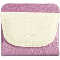 ＣＲＥＡ×イタリアンレザー　フラップミニウォレット モーヴピンク 