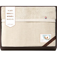 今治さらふわタオル毛布（衿付き） ベージュ 