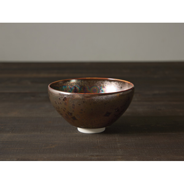 清水焼　銹燿虹彩　抹茶碗のサムネイル画像1