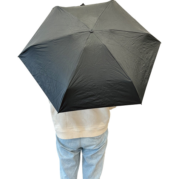 コンパクト晴雨兼用円型折り畳み傘 ブラックのサムネイル画像2