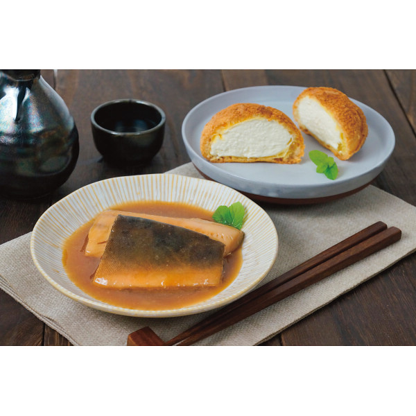 道産ほっけの煮つけとミルクシューのサムネイル画像1