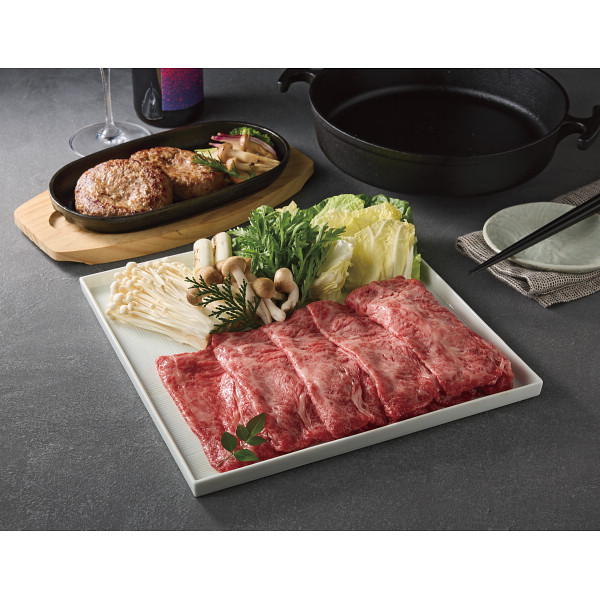 松阪牛　肩ロース　すき焼き用（５００ｇ）＆松阪牛入りハンバーグ（５個）のサムネイル画像1