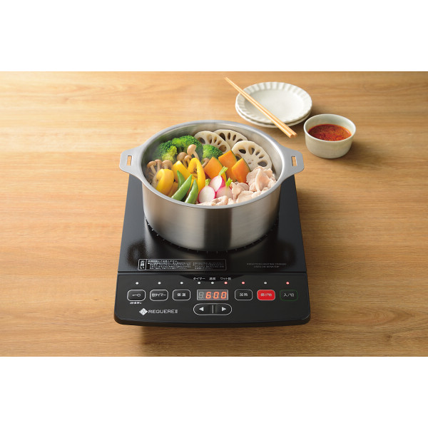 燕三　着脱式鍋４点セット（蒸し台・中かご付）＆卓上ＩＨ調理器のサムネイル画像1