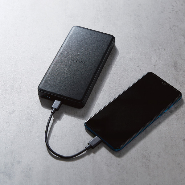 エレコム　モバイルバッテリー　１２０００ｍＡｈ ブラックのサムネイル画像1
