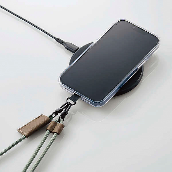 エレコム　スマホショルダー　ストラップ オリーブのサムネイル画像1