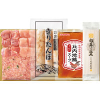 比内地鶏きりたんぽ鍋と佐藤養助稲庭うどんセット（２～３人前）