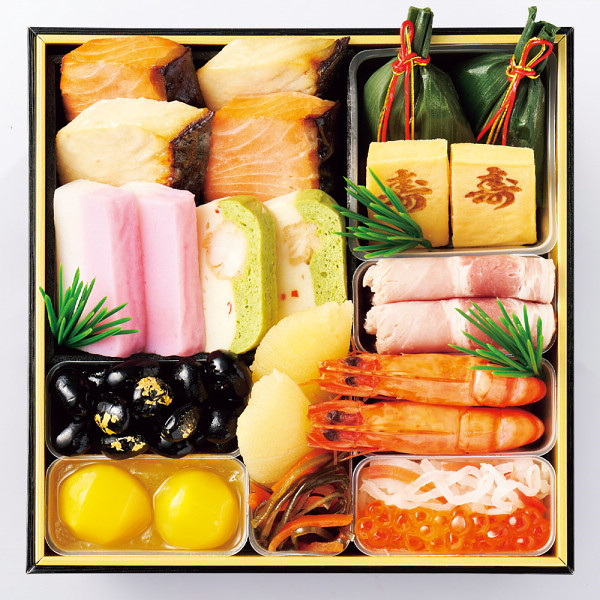 京・料亭わらびの里　和洋料亭おせち二段重のサムネイル画像1