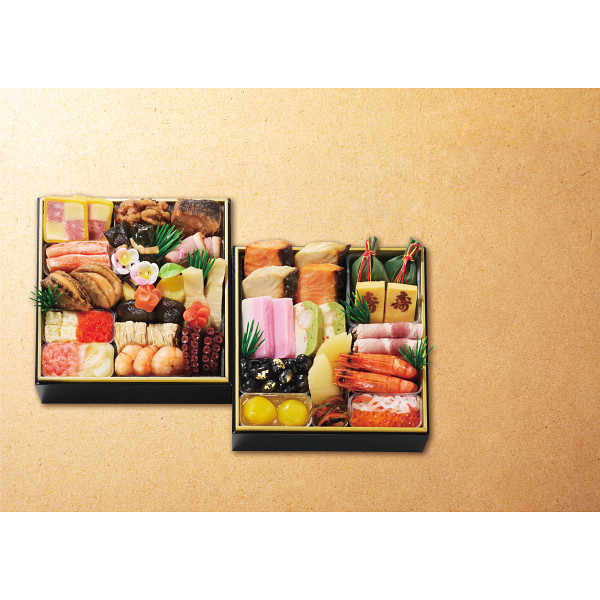 京・料亭わらびの里　和洋料亭おせち二段重のサムネイル画像3